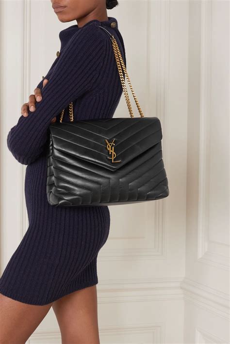 loulou monogram ysl medium quilted v flap chain shoulder bag|LOULOU MEDIUM IN QUILTED LEATHER .